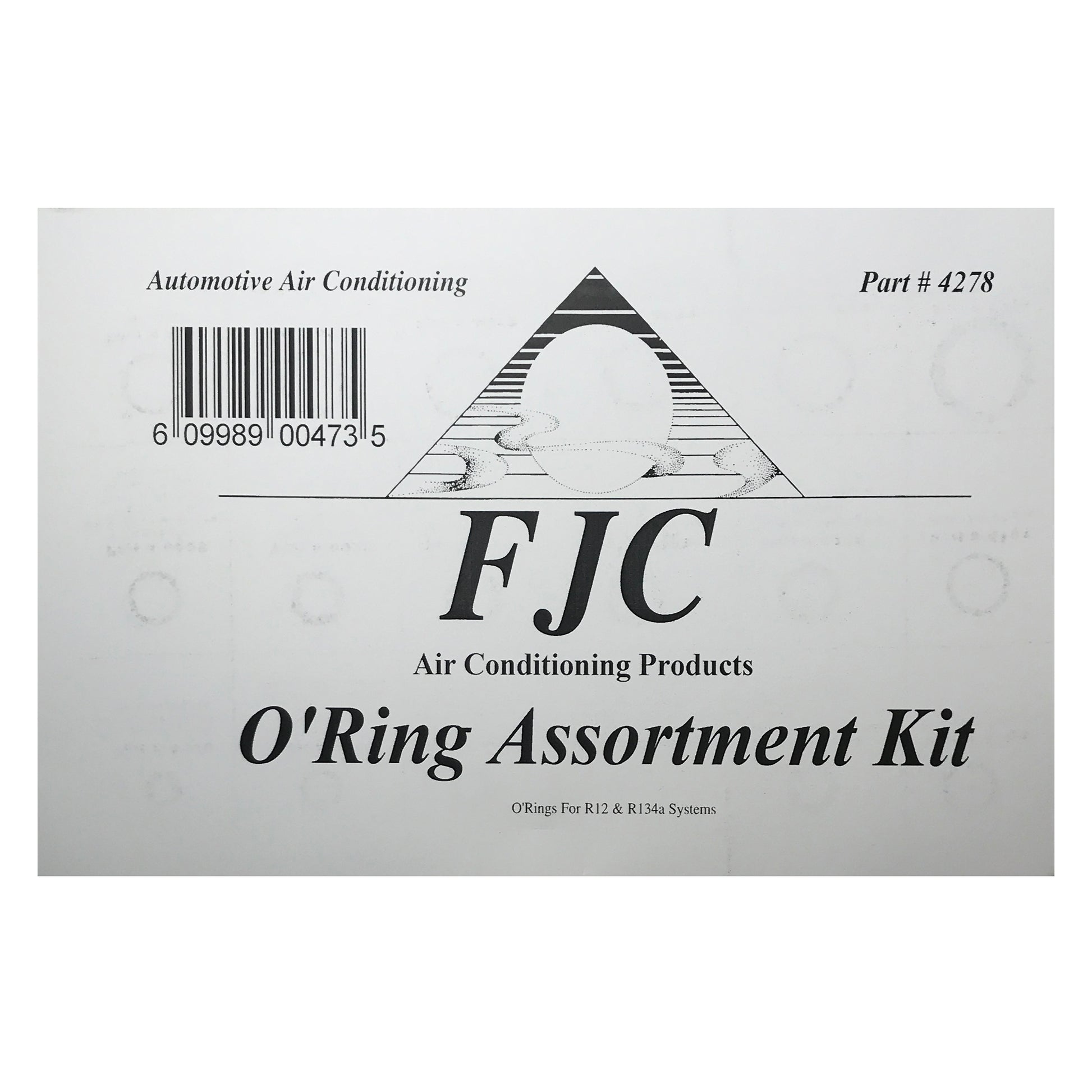 180 Piece O'Ring Assortment Kit for R12 & R134a A/C Systems - 18 Sizes