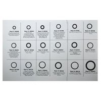180 Piece O'Ring Assortment Kit for R12 & R134a A/C Systems - 18 Sizes