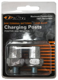 Battery Side Terminal Charging Post - 2 Pack (Negative + Positive)