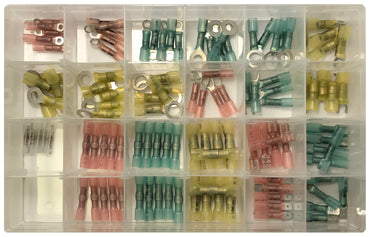 120 Piece Multilink Heat Shrink Crimp & Solder Wire Terminal Connector Assortment Kit
