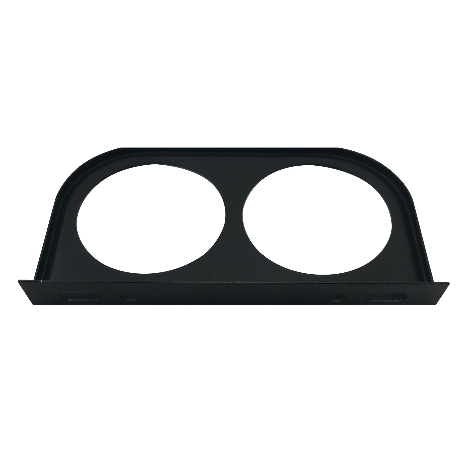 Universal Metal Black Under Dash Double Gauge Mounting Panel 2-1/16 Inch