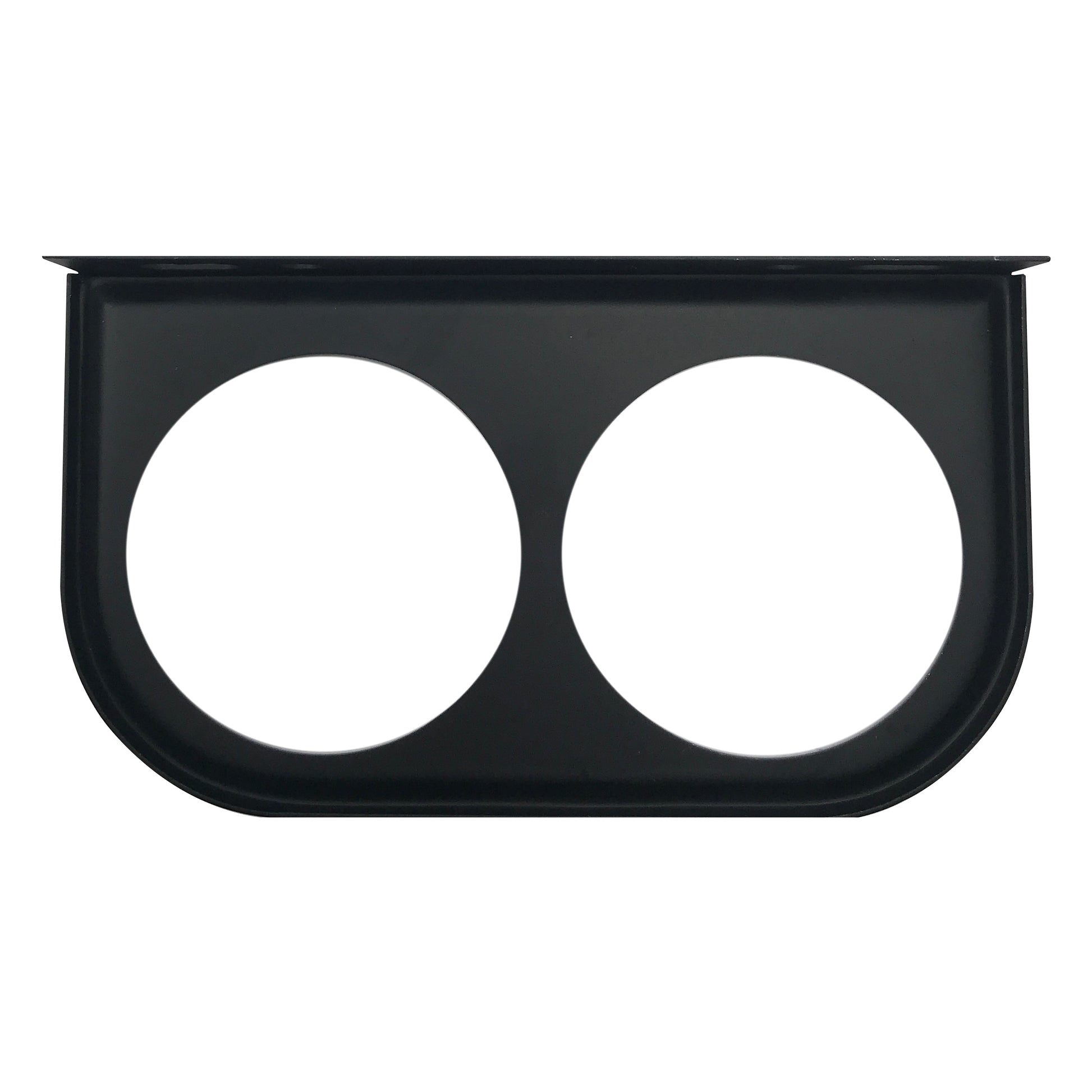 Universal Metal Black Under Dash Double Gauge Mounting Panel 2-1/16 Inch