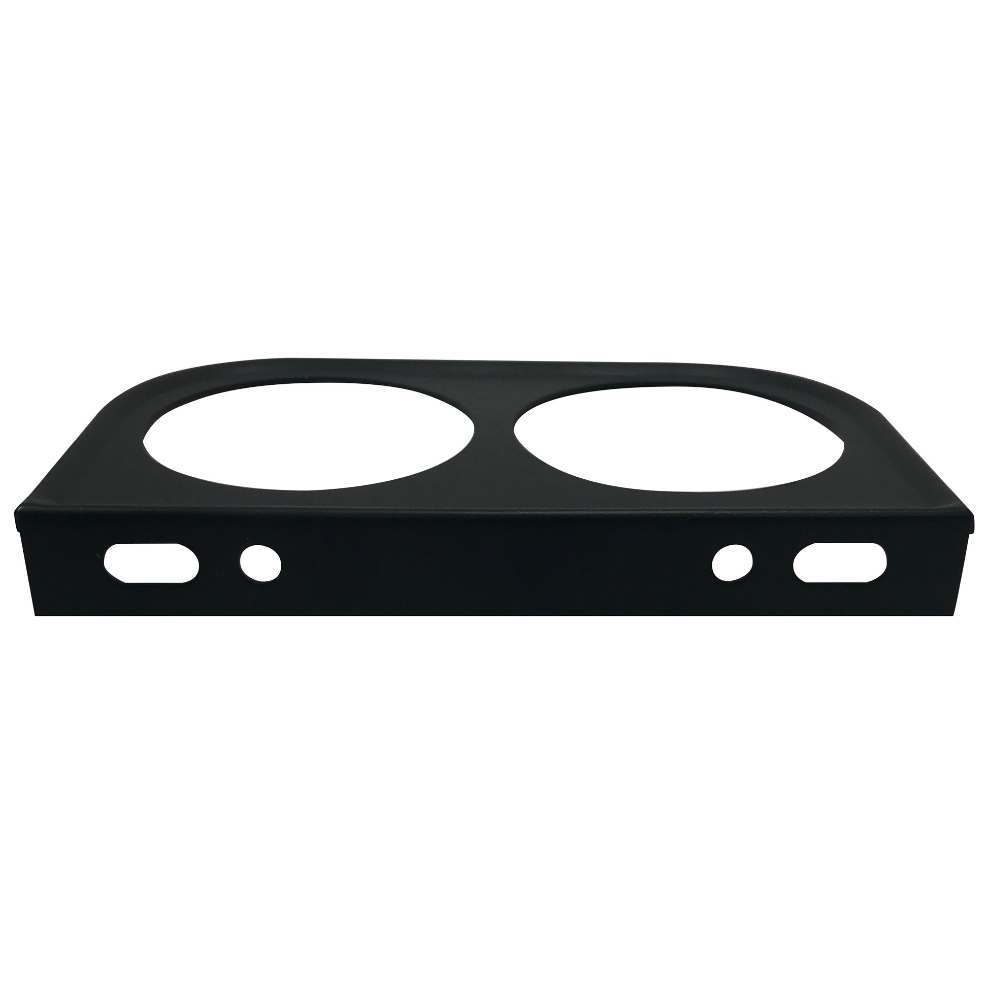 Universal Metal Black Under Dash Double Gauge Mounting Panel 2-1/16 Inch