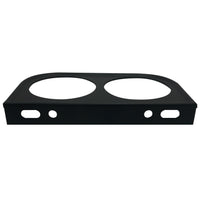 Universal Metal Black Under Dash Double Gauge Mounting Panel 2-1/16 Inch