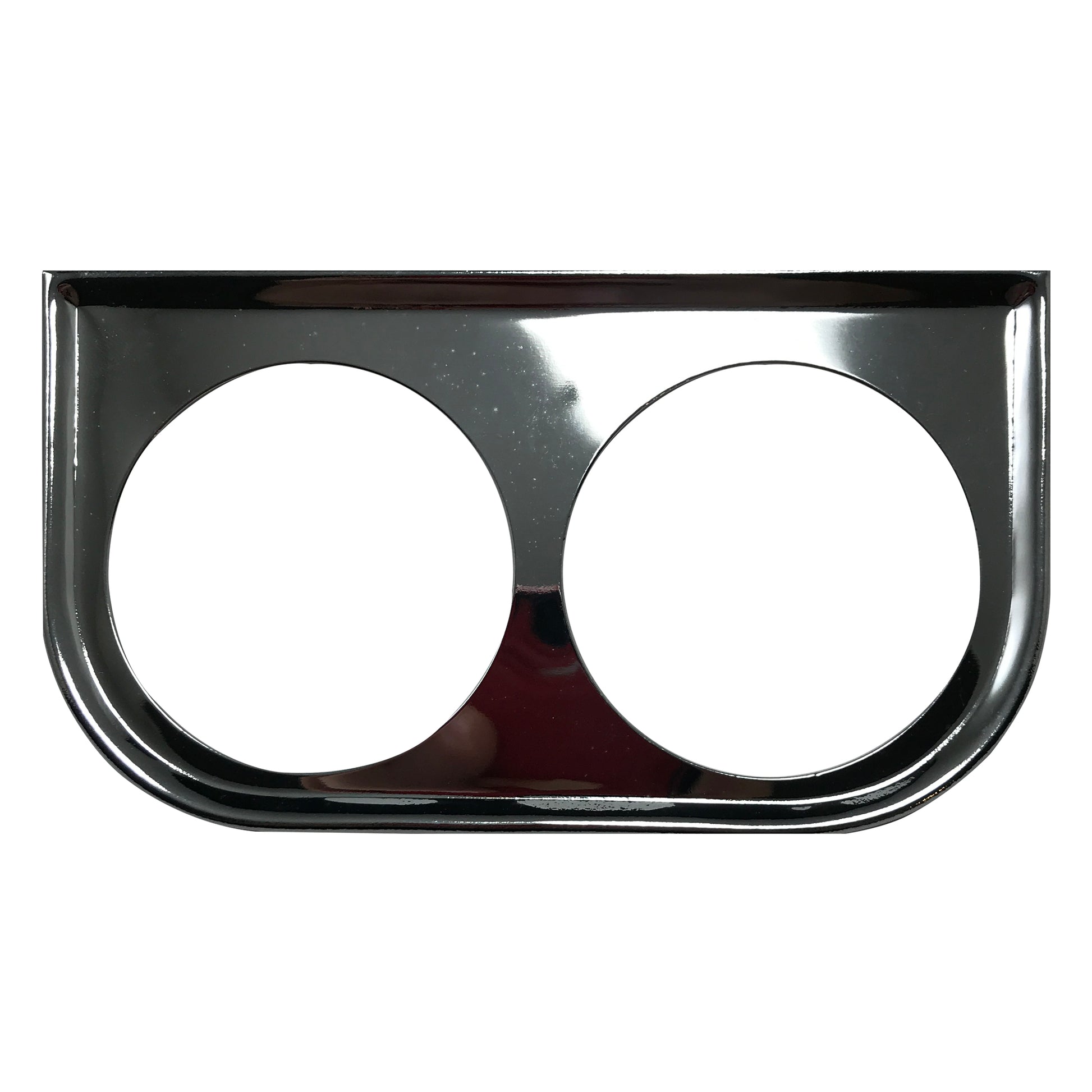 Universal Chrome Under Dash Double Gauge Mounting Panel 2-1/16 Inch