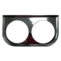 Universal Chrome Under Dash Double Gauge Mounting Panel 2-1/16 Inch