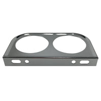 Universal Chrome Under Dash Double Gauge Mounting Panel 2-1/16 Inch