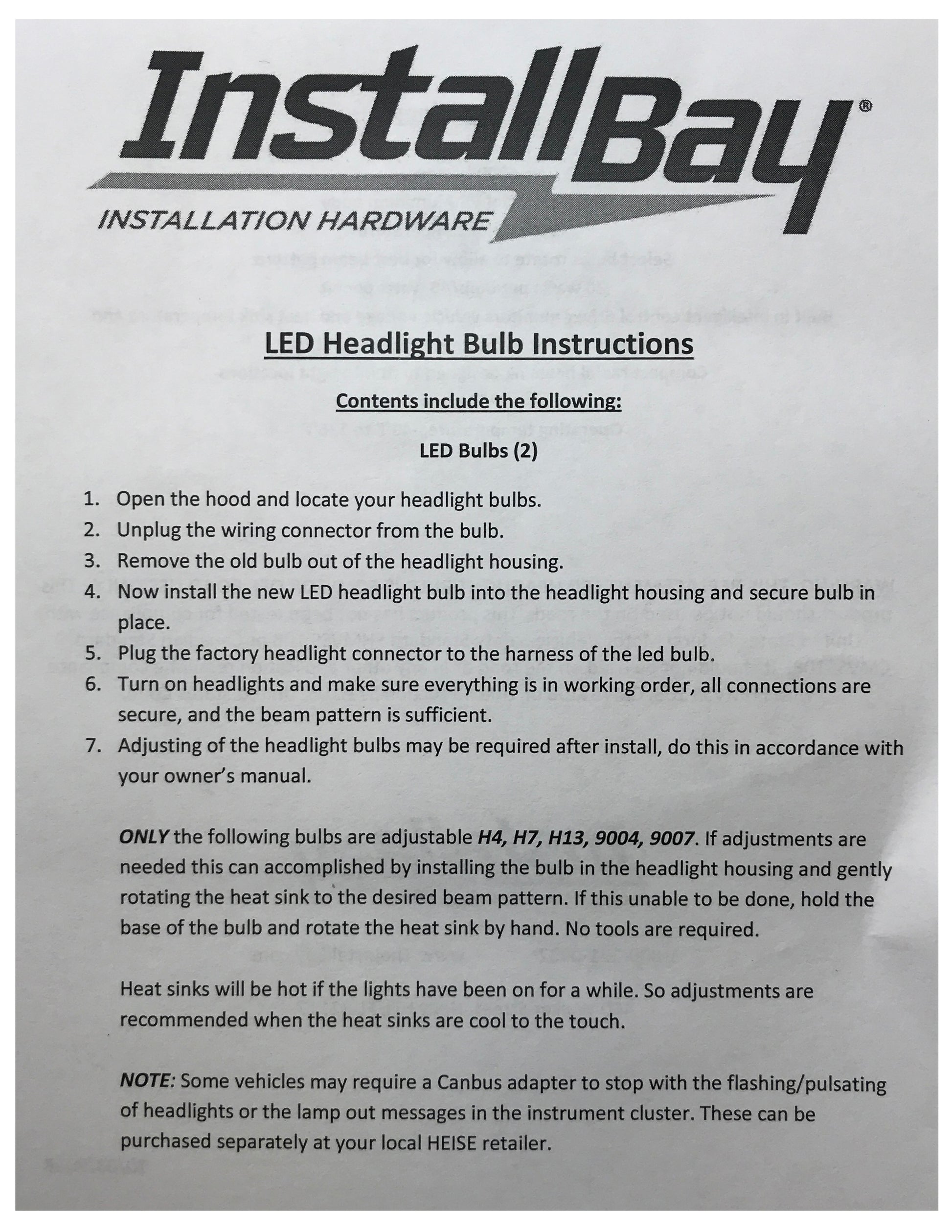 Set of LED Replacement Headlight Bulbs - H4 Dual Beam