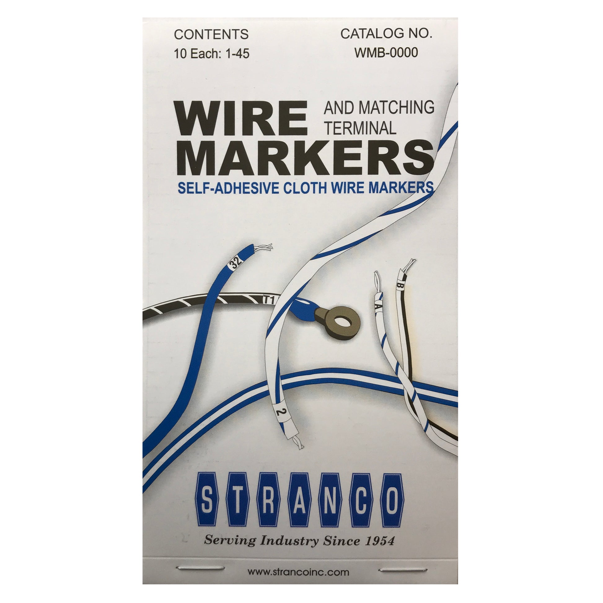 450 Piece Vinyl Adhesive Labeling Wire Marker Book