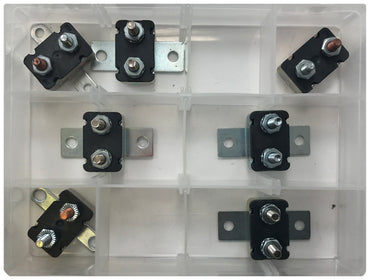 7 Piece Automotive Mountable Circuit Breaker Assortment - Universal Stud Type
