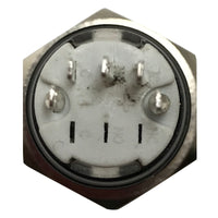 White LED Black Metal Latching Push Button Switch On Off 12V - 16mm Mounting