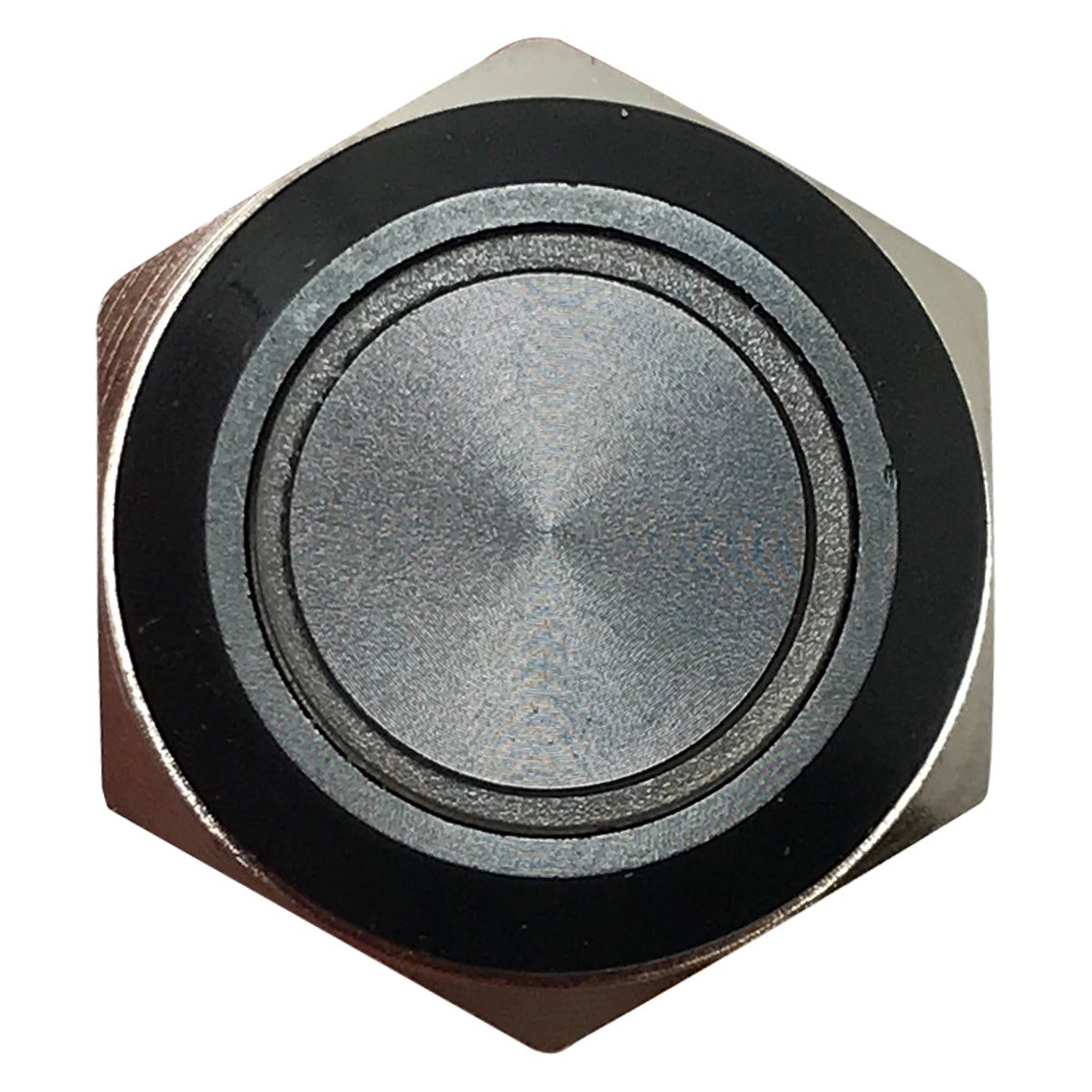 Yellow LED Black Metal Latching Push Button Switch On Off 12V - 16mm Mounting