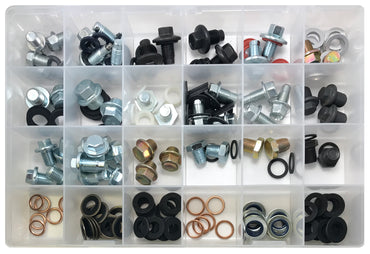 205 Pcs Oil Drain Plugs & Gaskets Master Technician Assortment Kit
