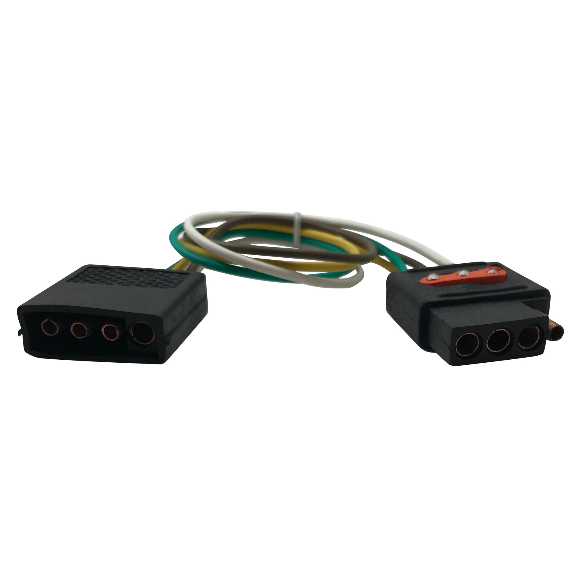 12" Inch Flat 4-Pin Trailer Plug Wire Harness Extension Connector & Tester Lights