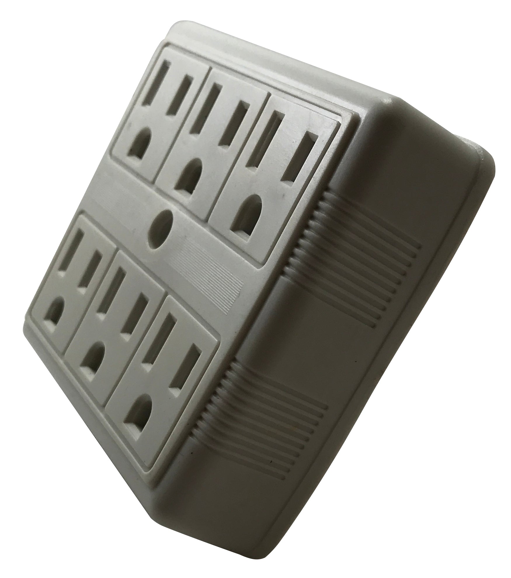6 Outlet Electrical Multi Plug Wall Adapter Tap 3" x 5" Box 15A 125V [UL Listed]