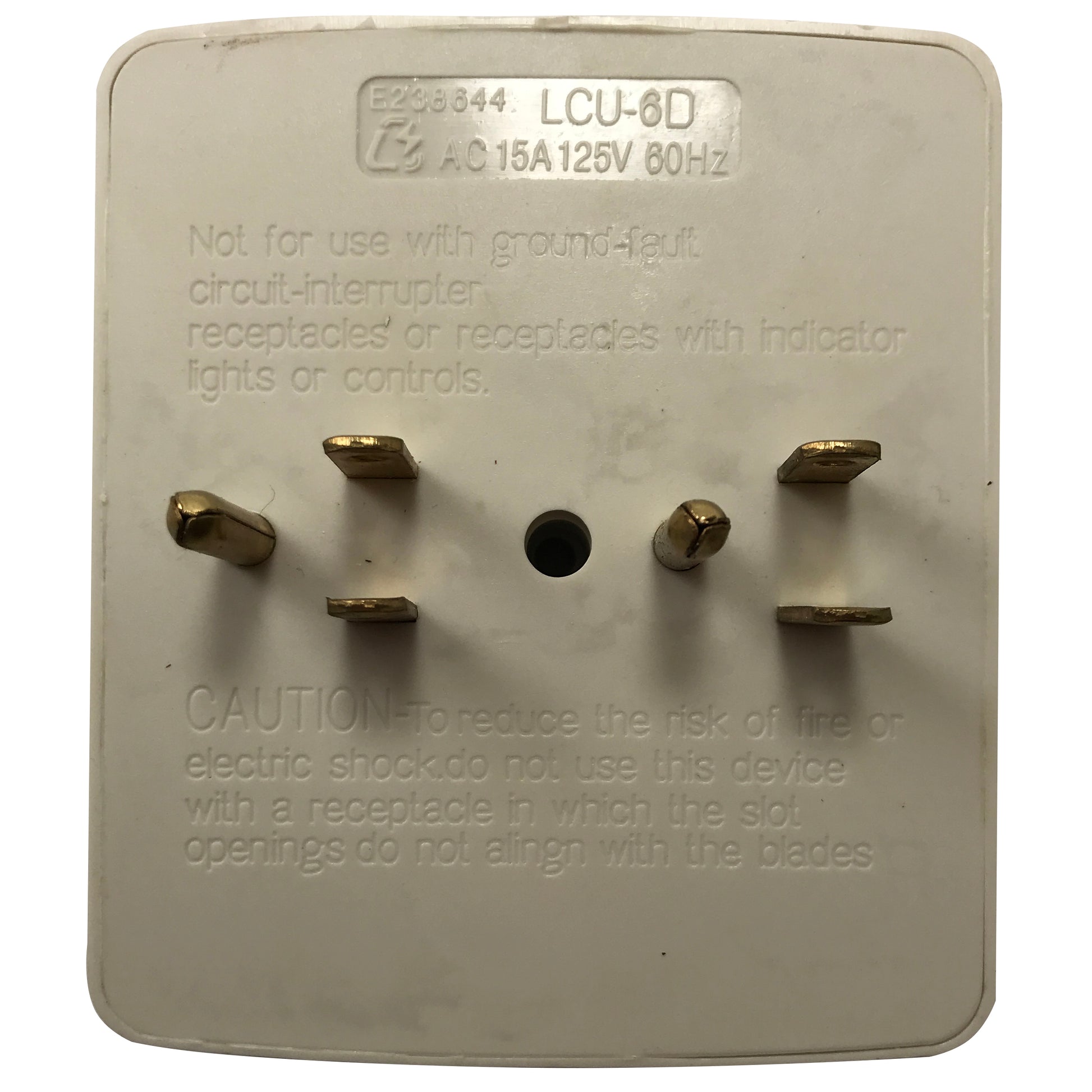 6 Outlet Electrical Multi Plug Wall Adapter Tap 3" x 5" Box 15A 125V [UL Listed]