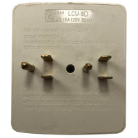6 Outlet Electrical Multi Plug Wall Adapter Tap 3" x 5" Box 15A 125V [UL Listed]