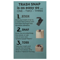 Blue Gem Logo - Trash Snap Bag Holding Clip - Includes 2 Holders & 4 Bags