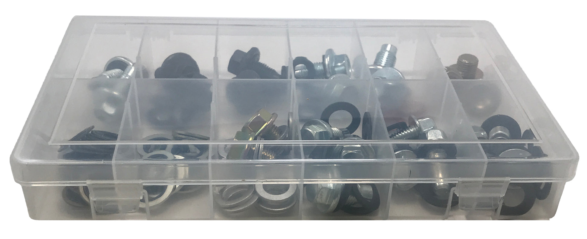 114 Piece Oil Drain Plug & Gasket Assortment Kit - "For Newer Car Applications"