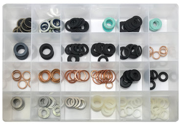 185 Piece Large Oil Drain Plug Gasket Assortment Kit