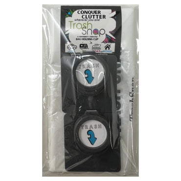 Trash Here Logo - Trash Snap Bag Holding Clip - Includes 2 Holders & 4 Bags