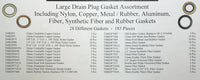 185 Piece Large Oil Drain Plug Gasket Assortment Kit