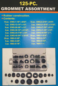 125 Piece Rubber Grommet Assortment Kit