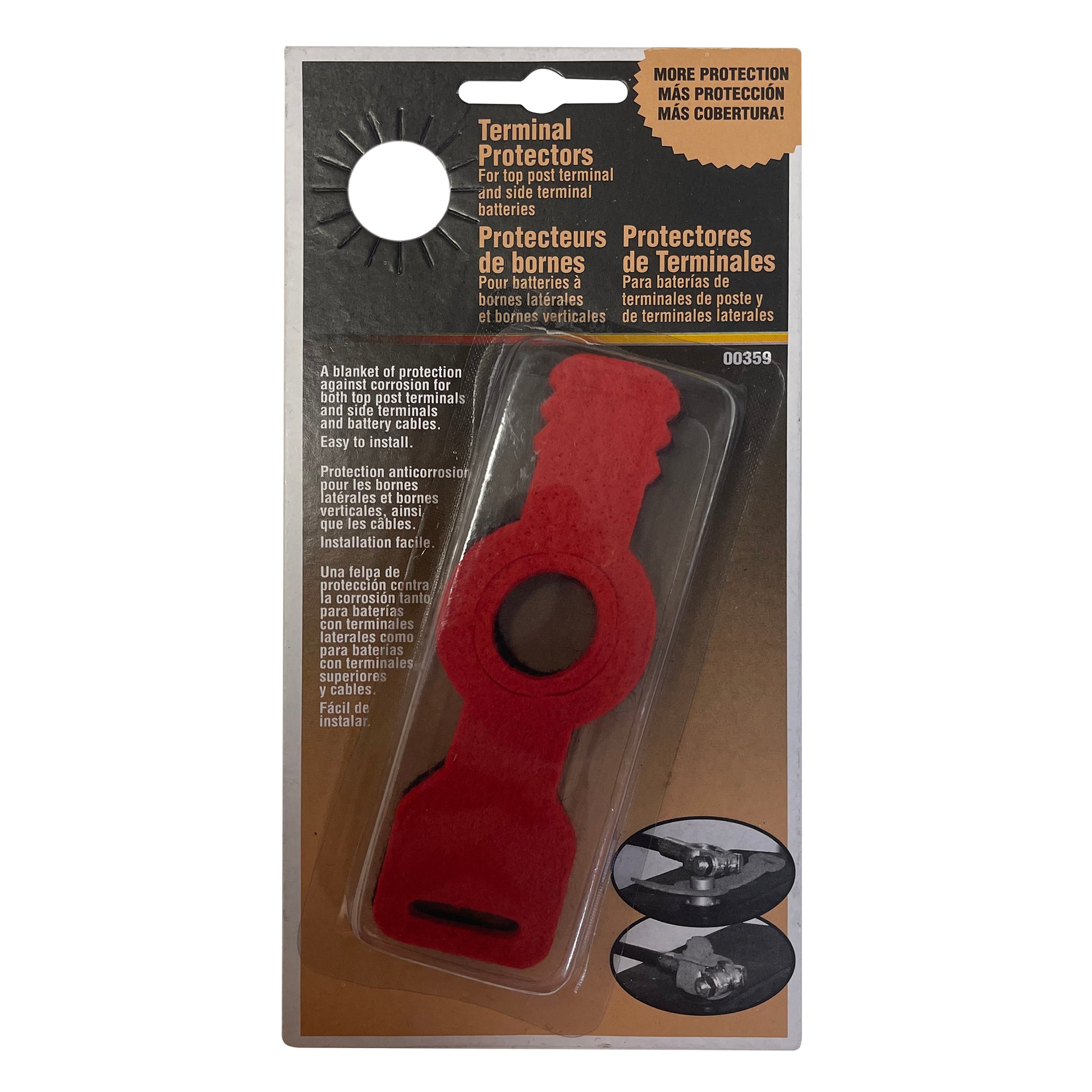 Black & Red Premium Combo Top / Side Post Terminal Protector