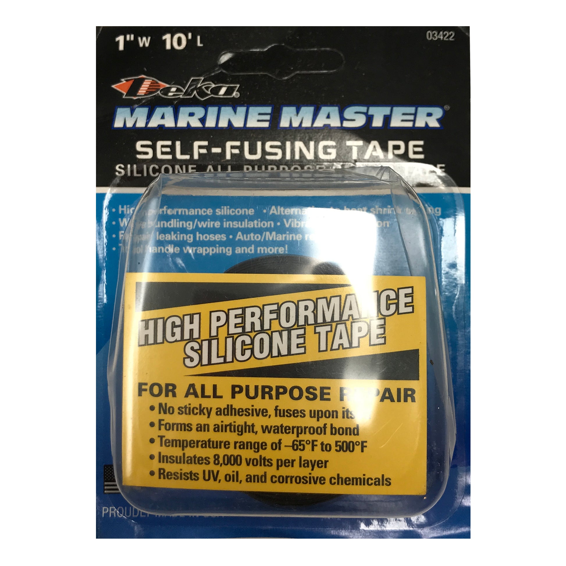 Deka Marine (2) Red & (2) Black Self Fusing Silicone Rescue Tape 1 x 10' FT - USA - 4 Rolls