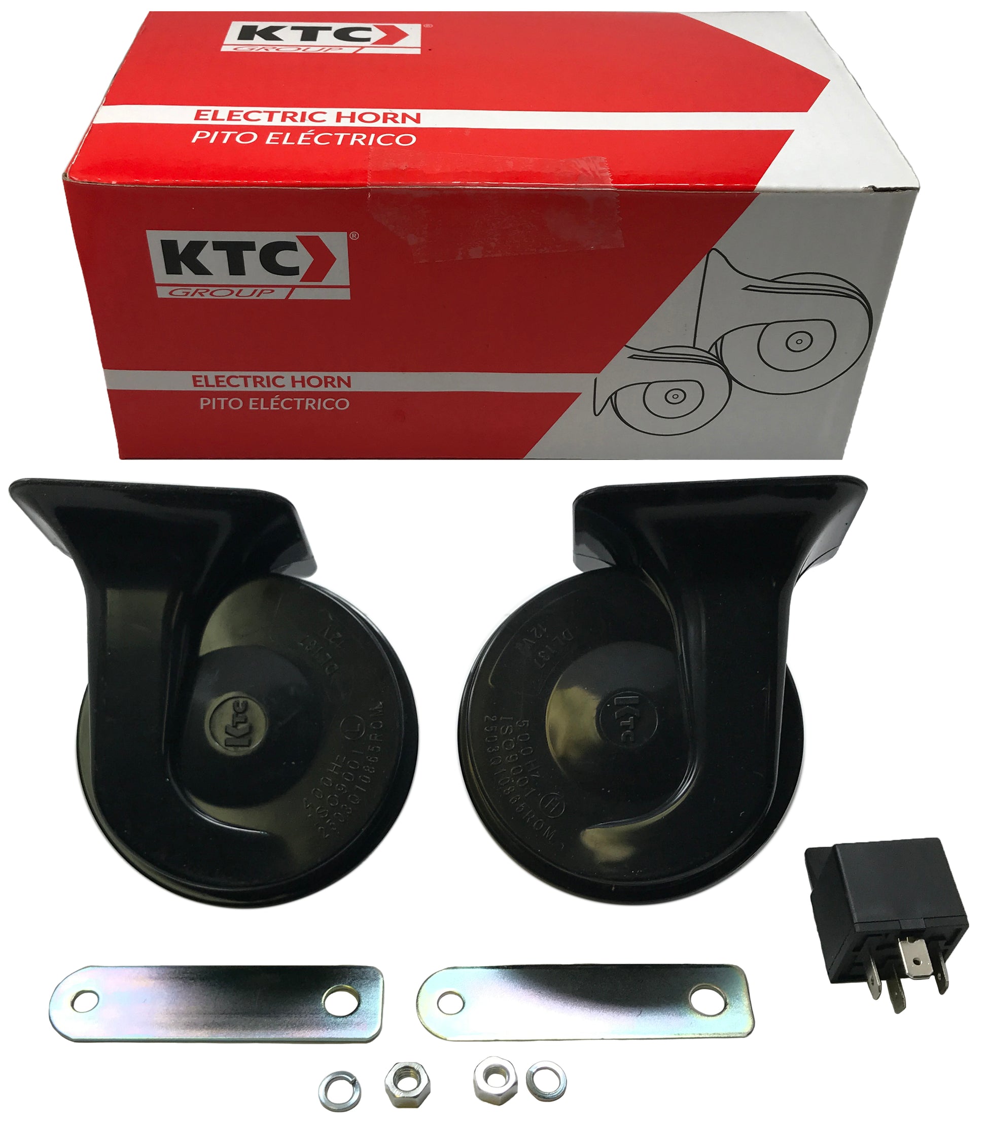 Black Snail Electric Air Horn Set High & Low Horn Kit w/ Relay High 510 Low 410