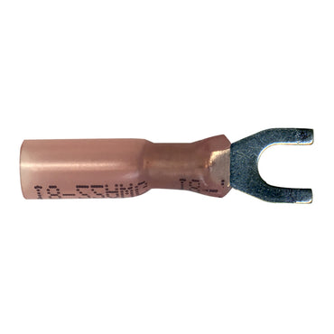 Heat Shrink & Crimp Red Spade Terminal 22-18 Gauge #4 Stud-100 PK