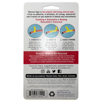 White Silicone Rescue Tape Self Fusing Waterproof Repair Wrap 1"W x 12'L x 20mm