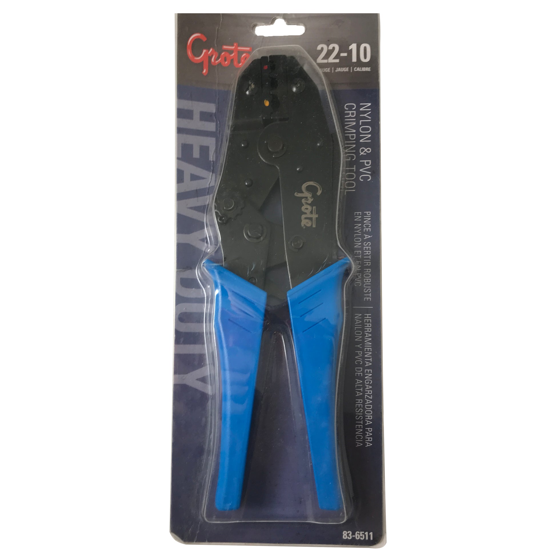 Grote Heavy Duty Ratcheting Crimper Tool for 22-10 Gauge Insulated Nylon & Vinyl PVC Terminals