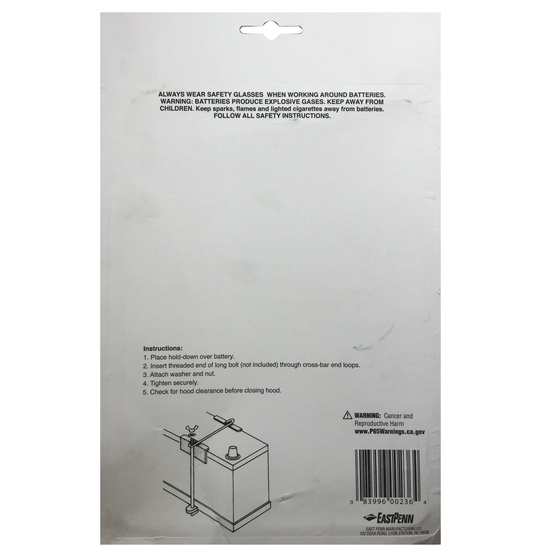 Deka Universal Battery Hold-Down 6-7/8 Cross Bar