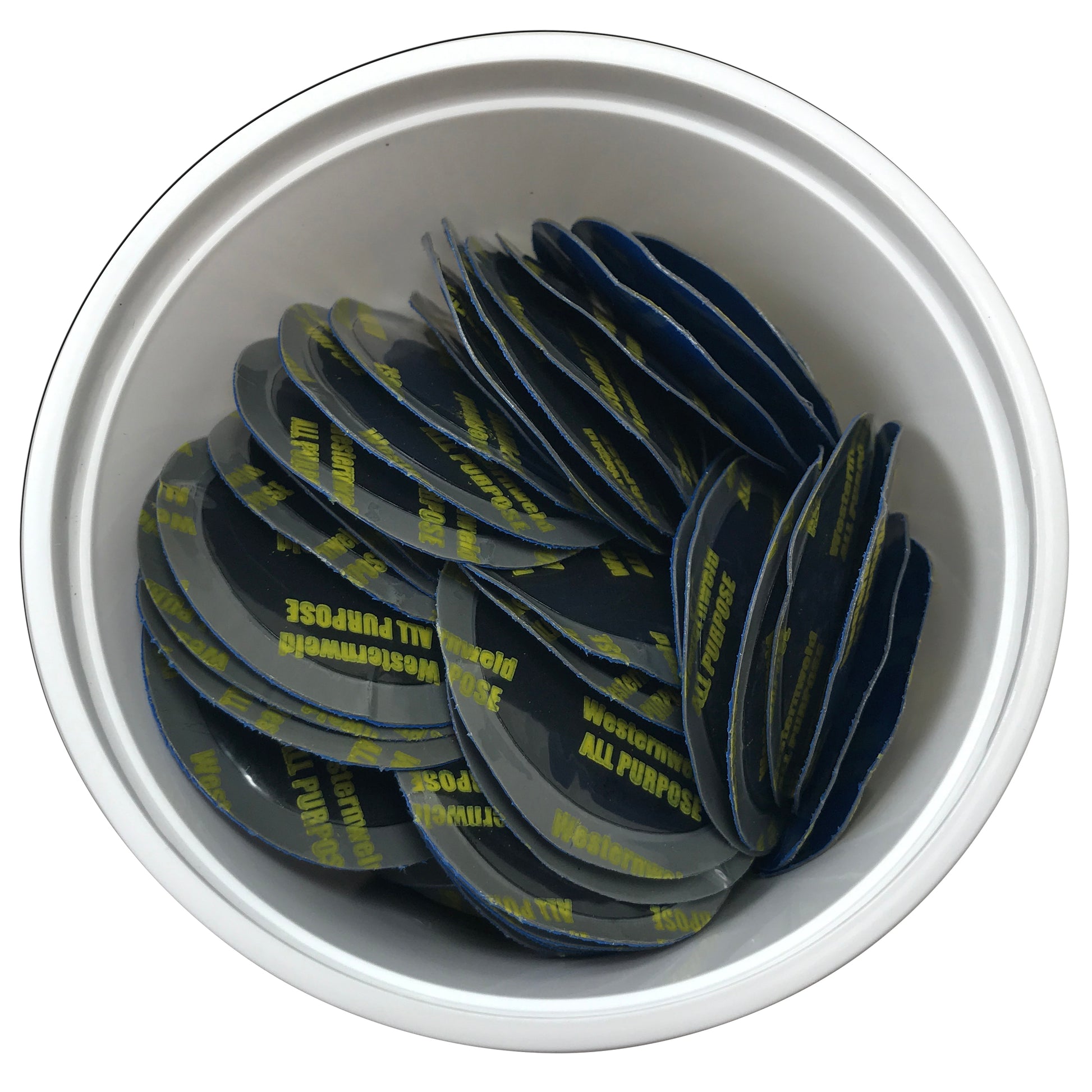 Western Weld 100 Pieces 2-1/8" Medium Round Reinforced Tire Repair Patch Pale - USA
