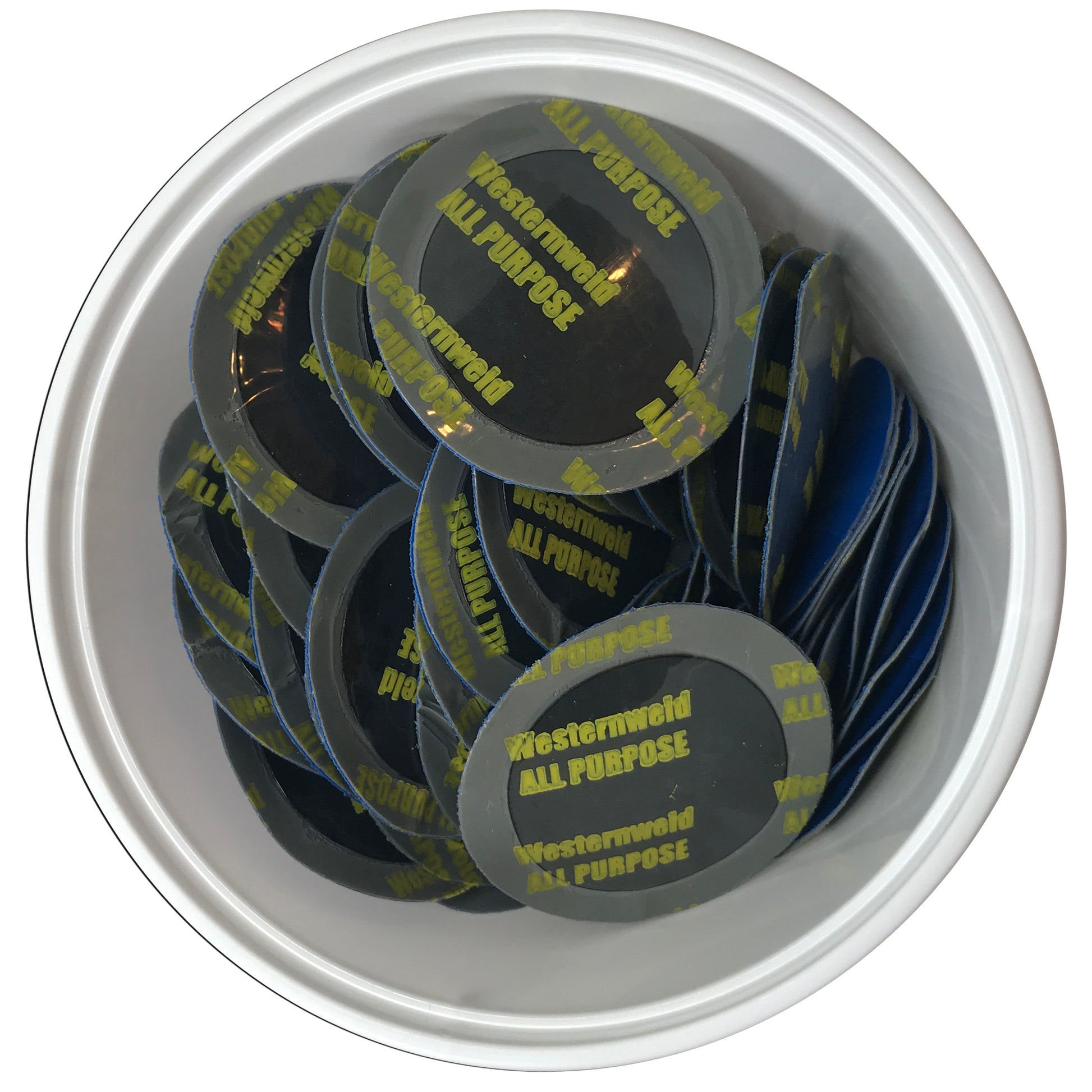 Western Weld 100 Pieces 1-3/4" Small Round Reinforced Tire Repair Patch Pale - USA