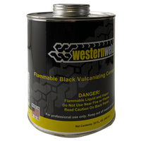 Western Weld Black Flammable Vulcanizing Cement Brush Top Can 32 Fl. Oz. (1 Qt.)