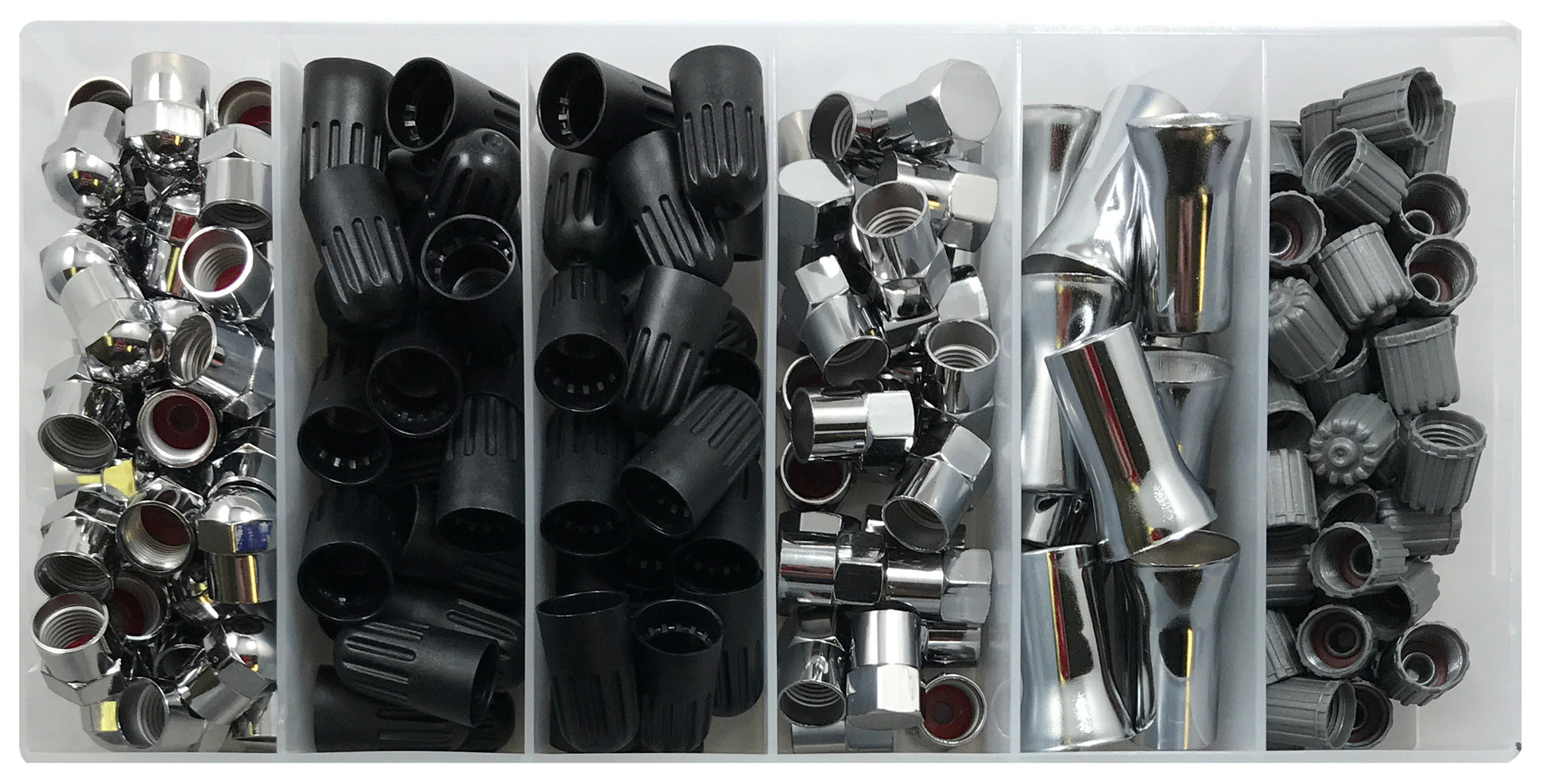 192 Piece Tire Valve Stem TPMS Cap And Sleeve Assortment Kit