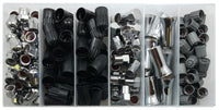192 Piece Tire Valve Stem TPMS Cap And Sleeve Assortment Kit