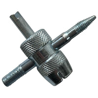 4-Way Tire Valve Core Tool & 4 Valve Cores