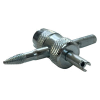 4-Way Tire Valve Core Tool & 4 Valve Cores