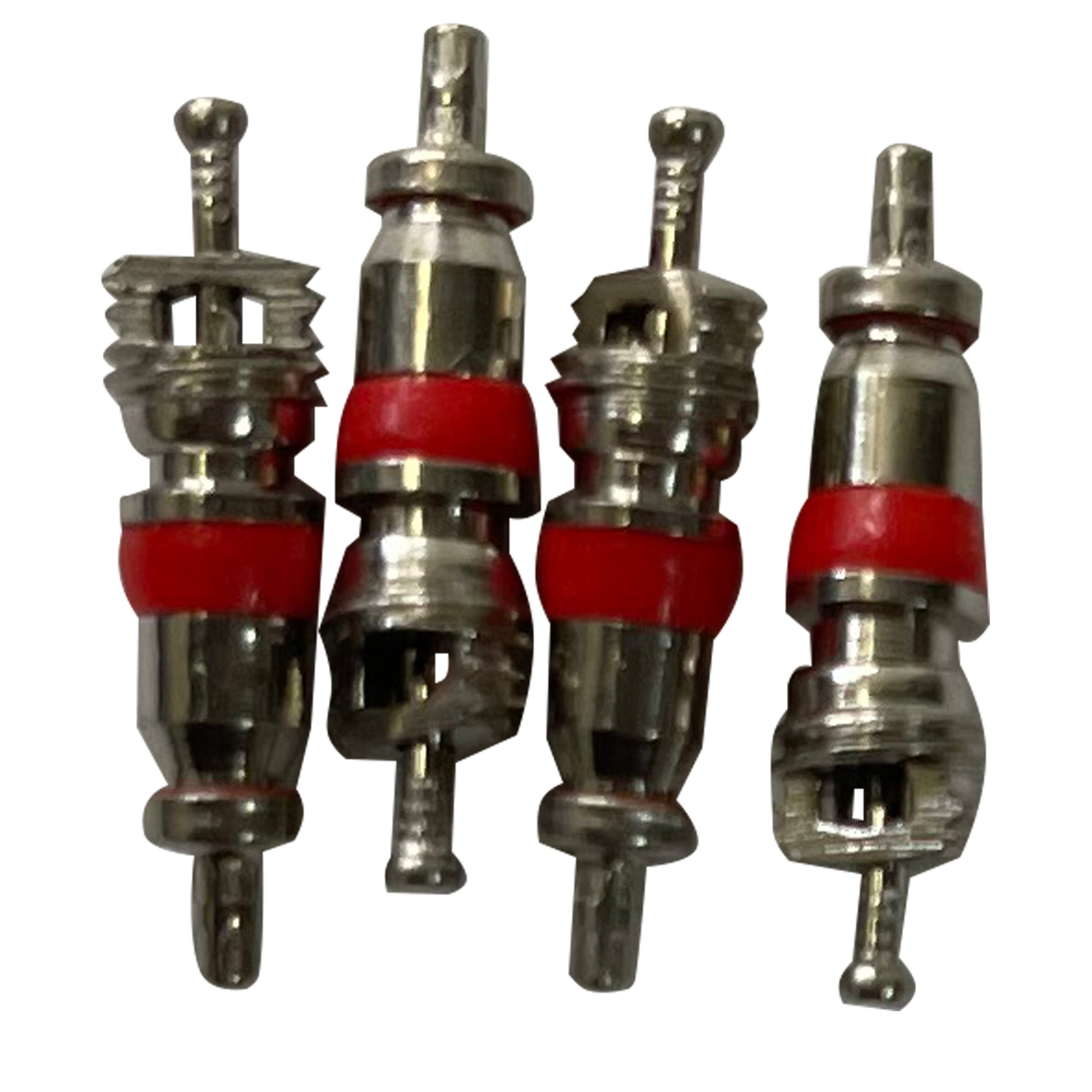 4-Way Tire Valve Core Tool & 4 Valve Cores
