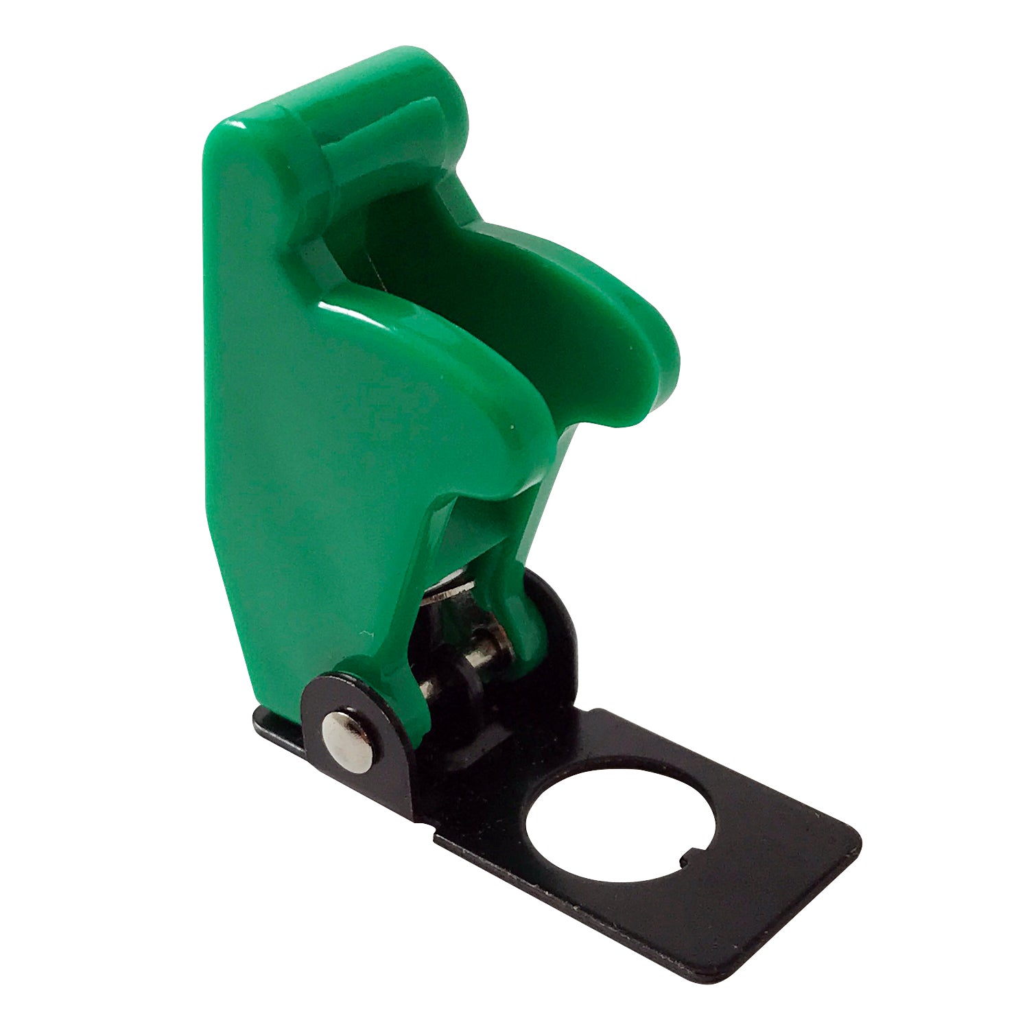 Green Flip Up Toggle Switch Guard Safety Cover - Aircraft Style