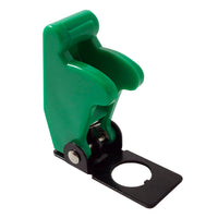 Green Flip Up Toggle Switch Guard Safety Cover - Aircraft Style