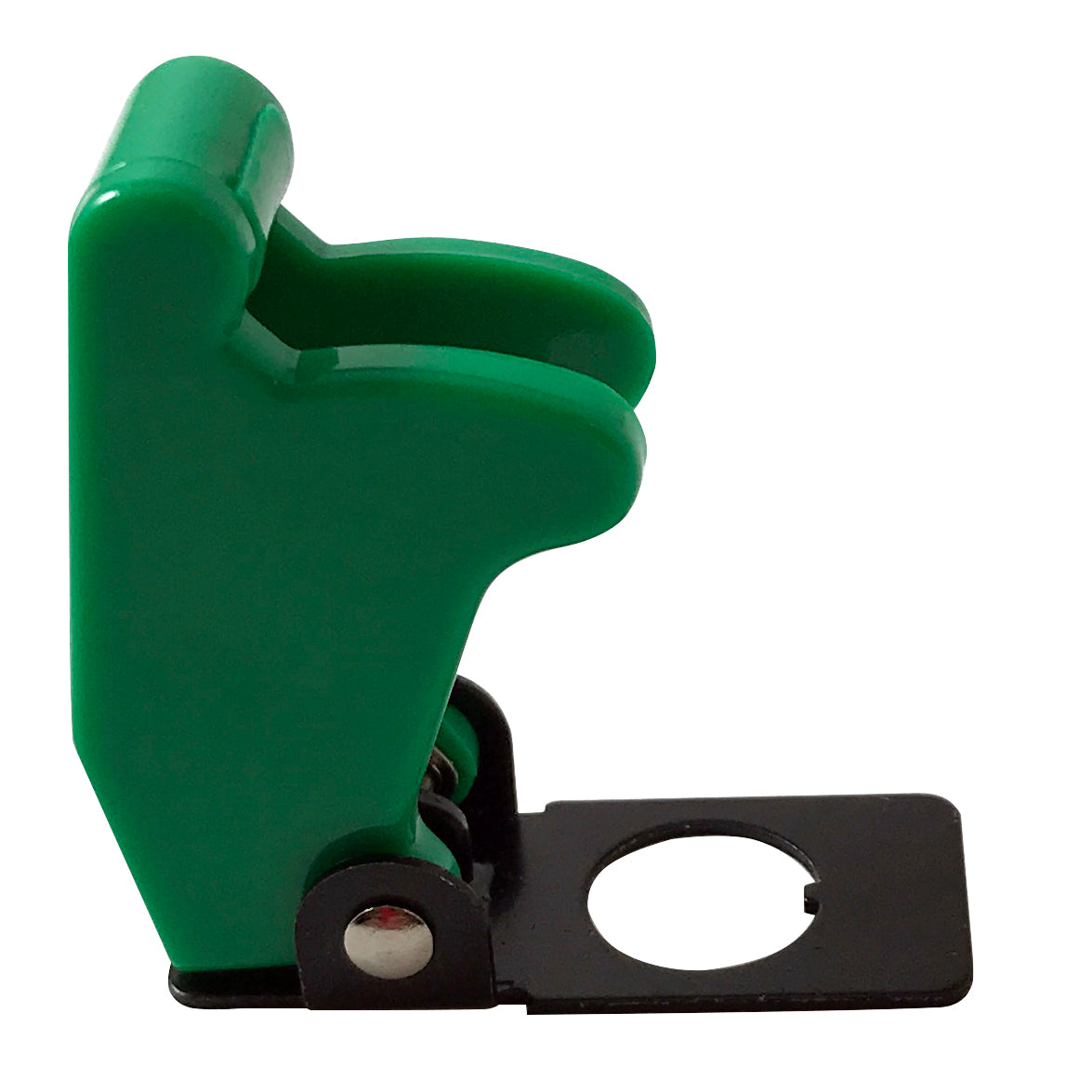 Green Flip Up Toggle Switch Guard Safety Cover - Aircraft Style