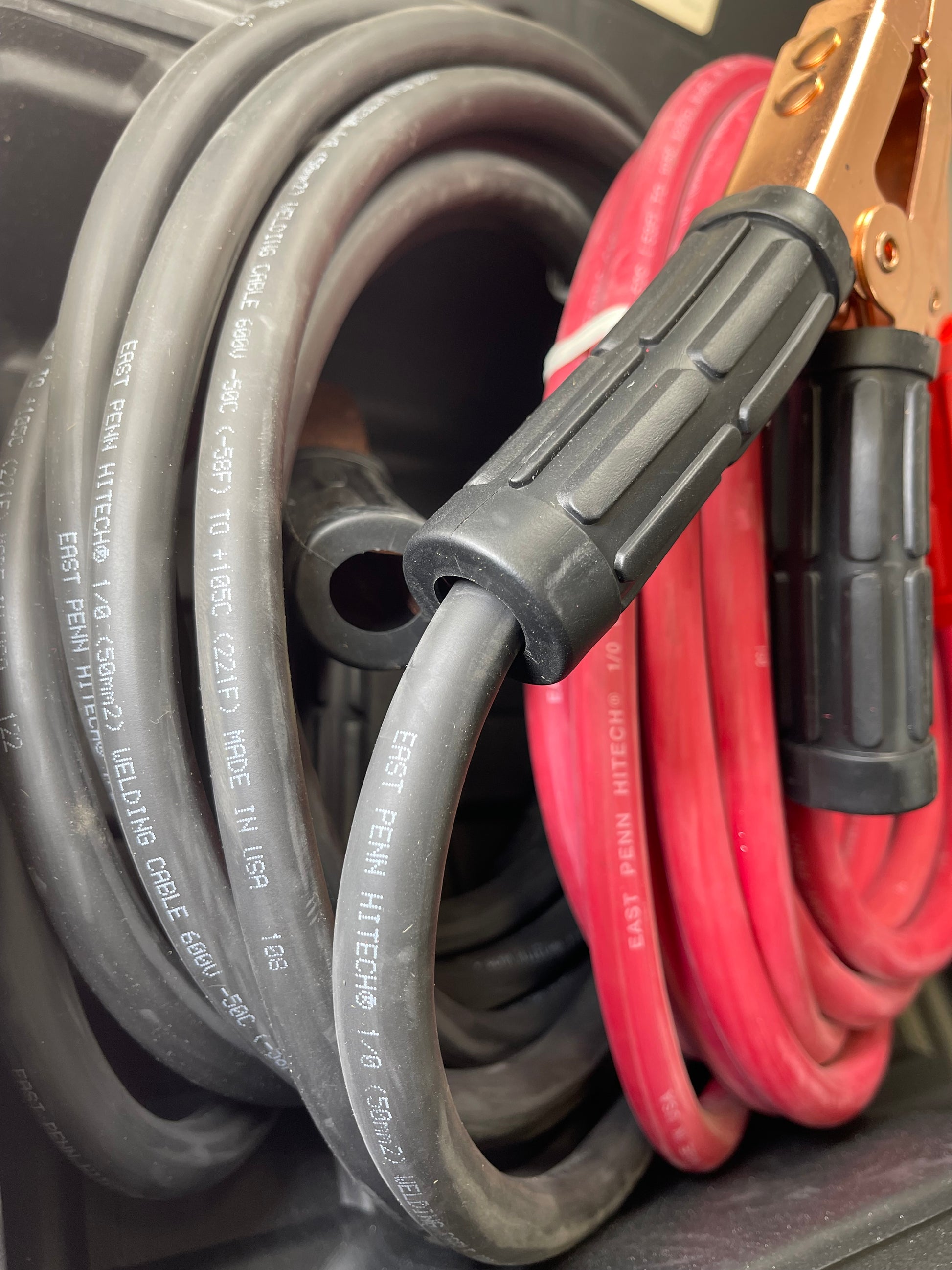 Deka 1/0 Gauge x 20 FT Copper Booster Jumper Cables Clamp Car Battery & Case USA