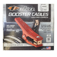 Deka 4 Gauge x 16 FT Copper Booster Jumper Cables Clamp Car Battery & Case USA