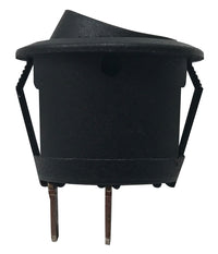 Black Non-Illuminated On Off Round Rocker Switches 12V 20A SPST - Car Boat