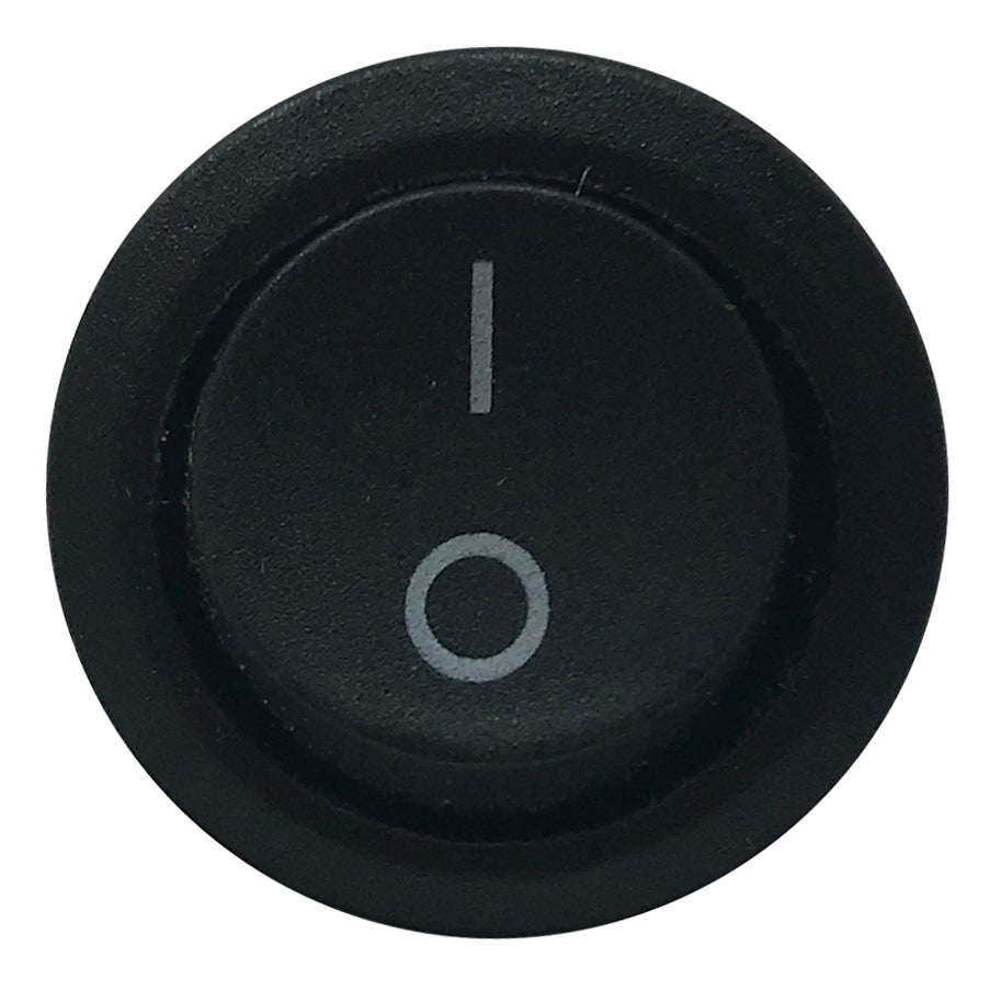 Black Non-Illuminated On Off Round Rocker Switches 12V 20A SPST - Car Boat