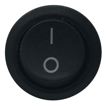 Black Non-Illuminated On Off Round Rocker Switches 12V 20A SPST